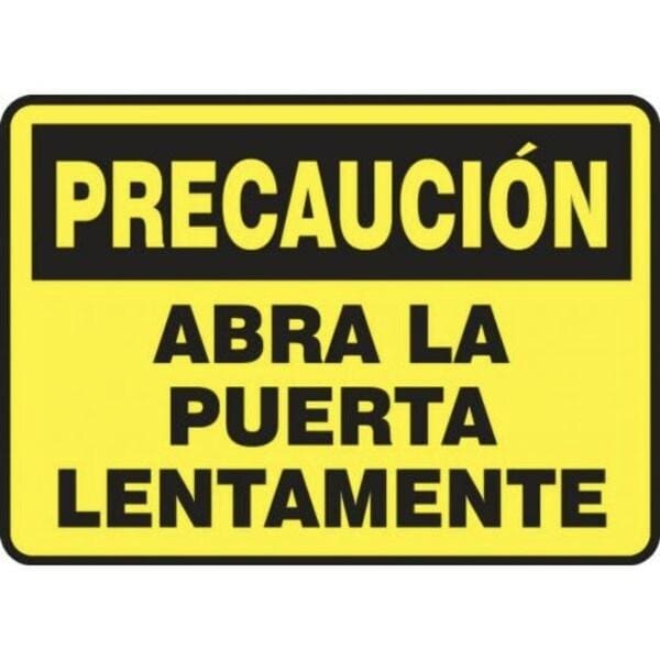 Accuform OSHA CAUTION SAFETY SIGN OPEN DOOR SHMABR610XL SHMABR610XL - main